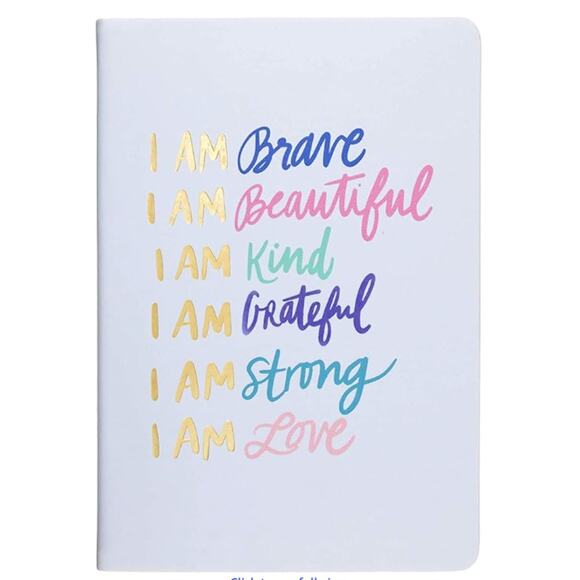 Journal Notebook, Lined Pages, Flexible Designer Cover with Inspiring Quote-Blue - Picture 1 of 5